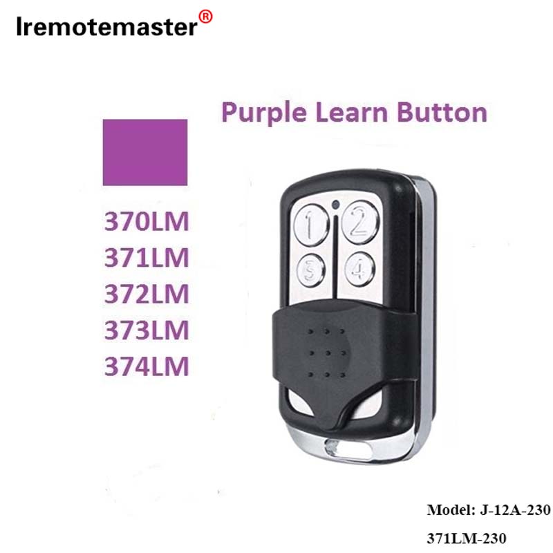 Ku-370LM, 371LM, 372LM, 373LM, 374LM Purple Learn Button 315MHz Rolling Code