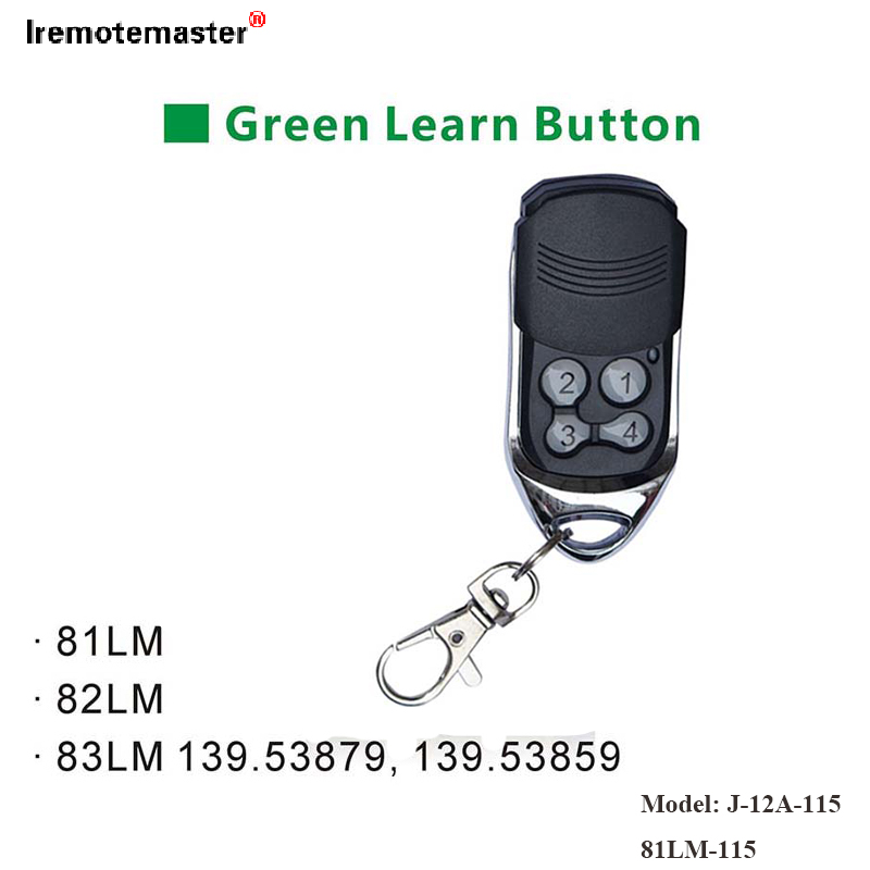 Kwe-81LM 82LM 83LM Green Learn Button Garage Door Remote Opener 390MHz